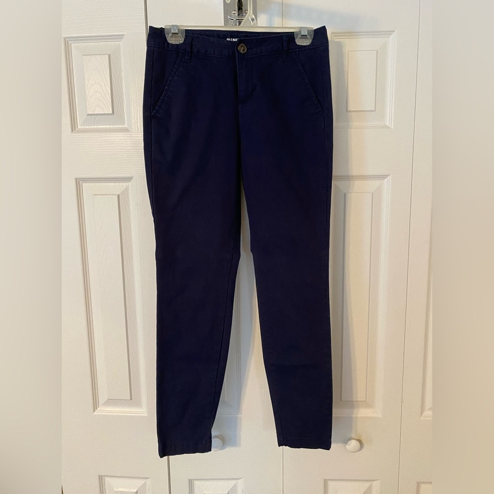 Old navy navy khaki pants ankle length skinny